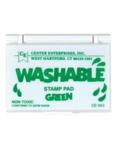 Center Enterprise Washable Stamp Pads, 2 1/4in x 3 3/4in, Green, Pack Of 6