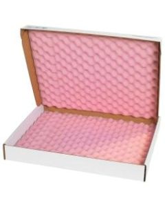 Office Depot Brand Antistatic Foam Shippers, 22inH x 18inW x 2 3/4inD, Pink/White, Case Of 12