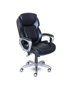Serta My Fit Bonded Leather High-Back Chair With Tailored Reach, Black