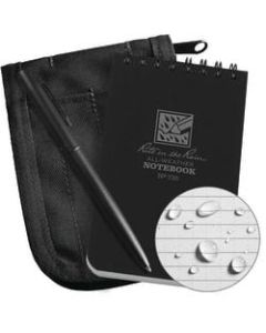 Rite In The Rain Pocket Top-Spiral Notebook Kit, 3in x 5in, Black