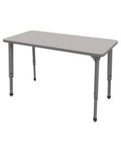 Marco Group Apex Series Rectangle Adjustable Table, 30inH x 48inW x 24inD, Gray Nebula/Gray