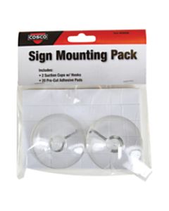 Cosco Sign-Hanging Accessory Kit, 2 Suction Cups and 20 Adhesive Pads