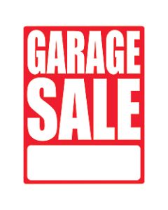Cosco Sign Vinyl Decals, Garage Sale, 8 1/2in x 11in, Pack Of 3 With Price Stickers