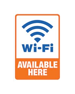 Cosco Sign Vinyl Decals, Wi-Fi Available Here, 5 1/4in x 6 1/4in