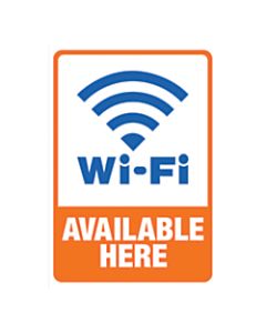 Cosco Sign Vinyl Decals, Wi-Fi Available Here, 5 1/4in x 6 1/4in