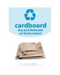 Recycle Across America Cardboard Standardized Recycling Labels, CARD-1007, 10in x 7in, Light Blue