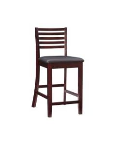 Linon Home Decor Products Mica Ladder Back Counter Stool, Espresso/Dark Brown