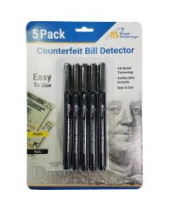 Royal Sovereign 5 Pack of Counterfeit Pens - Ink - Black - 5 / Pack