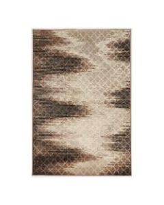 Linon Home Decor Products Banyon Area Rug, Wonsky Zig Zag, 5ft x 7ft 6in, Beige/Brown