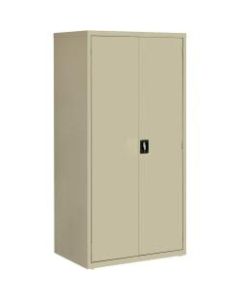 Lorell Fortress Series 24inD Steel Storage Cabinet, Fully Assembled, 5-Shelf, Putty