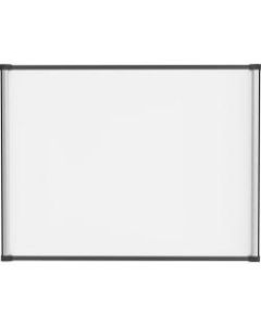 Lorell Magnetic Dry-Erase Whiteboard Combo Board, 48in x 36in, Aluminum Frame With Black Finish