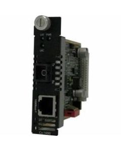 Perle CM-1000-S1SC80U Gigabit Ethernet Media Converter Managed Module - 1 x Network (RJ-45) - 1 x SC Ports - 10/100/1000Base-T, 1000Base-BX - Internal