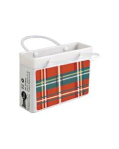 AmuseMints Mint Candy Shopping Bag Tins, Red Plaid, 0.68 Oz, Pack Of 24