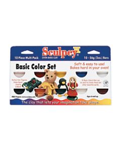 Sculpey III Multipacks Clay, 2 Oz, Brights, Set Of 10