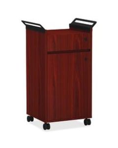 Lorell Mobile Storage Cabinet, Small, Mahogany