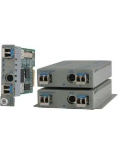 Omnitron Systems 1000BASE-X SFP to 1000BASE-X SFP Media Converter and Network Interface Device - 1000Base-X - 2 x Expansion Slots - 2 x SFP Slots - Desktop