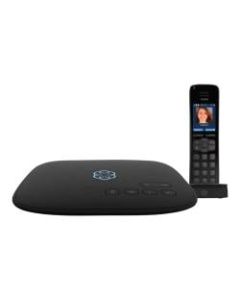 ooma Telo - Cordless phone base station / VoIP phone base station with caller ID/call waiting - 3-way call capability - 2 lines - black + 2 additional handsets