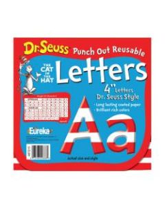 Eureka Dr. Seuss Stripes Reusable Punch Out Deco Letters, 4in, 217 Pieces