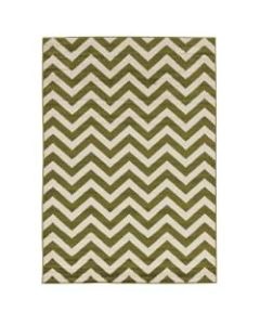 Linon Honora Area Rug, 96inH x 122inW, Calliope Green/Ivory