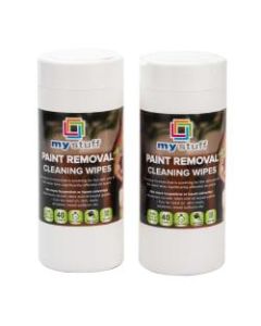 Mind Reader My Stuff Paint Removal Cleaning Wipes, 40 Wipes Per Container, Pack Of 2 Containers