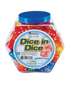 Learning Resources Dice, Assorted Colors, Grades Pre-K - 5, Pack Of 72
