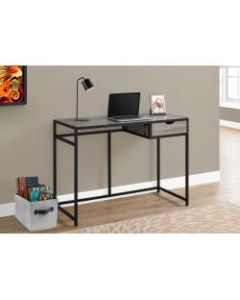 Monarch Specialties Metal Computer Desk, Black/Dark Taupe