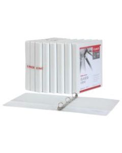 Office Depot Round Ring Binders, 8-1/2inL x 11inW, 225 Pages, White, Pack Of 12