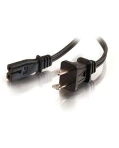 C2G 6ft 18 AWG 2-Slot Polarized Power Cord (NEMA 1-15P to IEC320C7) - 6ft