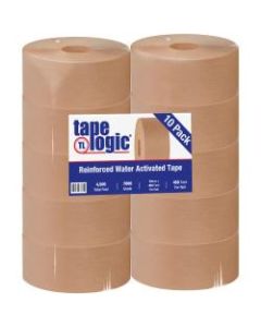Tape Logic Reinforced Water-Activated Packing Tape, #7000, 3in Core, 2.8in x 150 Yd., Kraft, Case Of 10