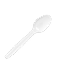 Highmark Plastic Utensils, Medium-Size Spoons, White, Box Of 1,000 Spoons