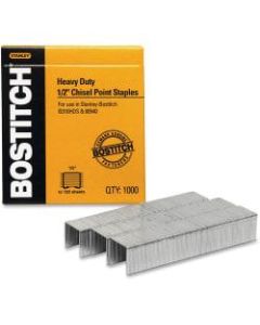 Stanley Bostitch Heavy-Duty Premium Staples, 1/2in, Box Of 1000