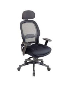 Office Star Professional Deluxe Matrex Mesh Chair, 55inH x 27inW x 27inD, Black/Gunmetal