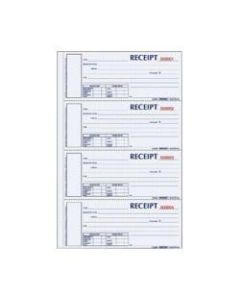 Rediform Hardbound Numbered Money Receipt Books - 300 Sheet(s) - 2 PartCarbonless Copy - 2.75in x 6.87in Form Size - 8in x 11in Sheet Size - White, Canary - Red Print Color - 1 Each