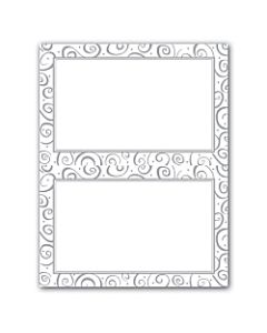 Gartner Studios 2-Up Invitations, 5 1/2in x 8 1/2in, Silver Swirl, Pack Of 12