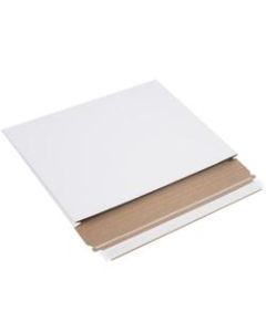Office Depot Brand White Stayflats Gusseted Mailers, 12 1/2in x 9 1/2in x 1in, Pack of 100
