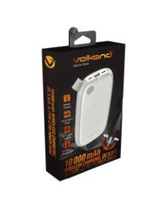 Volkano Imperium Power Bank, 10,000 mAh, White, VK-9012-WT