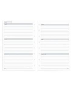 TUL Discbound Undated Weekly/Monthly Refill Pages, Junior Size, 68 Sheets