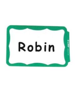 C-Line Name Badge, 3 1/2in x 2 1/4in, Green Border