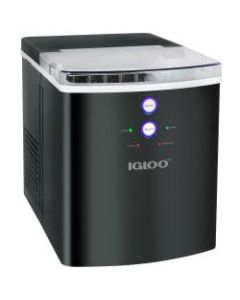 Igloo 33-Lb Automatic Portable Countertop Ice Maker Machine, Black/Stainless Steel