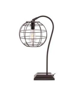 Southern Enterprises Zaine Table Lamp, 23inH, Chocolate
