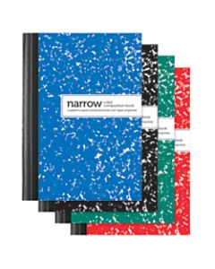 Office Depot Brand Mini Marble Composition Books, 3 1/4in x 4 1/2in, Narrow Ruled, 80 Sheets, Assorted Colors (No Color Choice), Pack Of 4