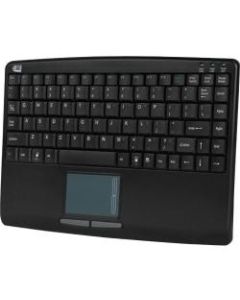 Adesso AKB-410UB SlimTouch USB Mini Keyboard With Built-In Touchpad, Black