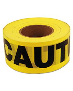 Barricade Tape, 3 in x 1,000 ft, Yellow, Caution Safety Hazard Keep Away