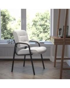 Flash Furniture Bonded LeatherSoft Side Chair, White/Black
