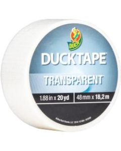 Duck Transparent Duct Tape - 20 yd Length x 1.90in Width - 1 Each - Transparent, Clear