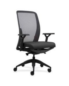 Lorell Mesh/Fabric High-Back Chair, Black