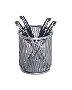 Brenton Studio Silver Mesh Pencil Cup
