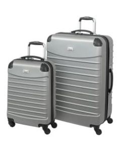 Overland Geoffrey Beene 2-Piece Hardside Luggage Set, Silver
