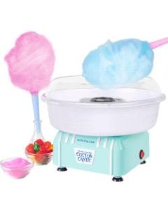 Nostalgia Electrics Hard & Sugar-Free Candy Cotton Candy Maker, 9inH x 11-1/4inW x 11-1/4inD, Aqua