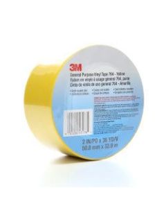 3M 764 Flagging and Marking Tape, 3in Core, 2in x 36 Yd., Yellow, Case of 24